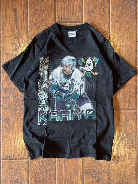 Vintage 90s Paul Kariya Anaheim Ducks Shirt - Picture 1 of 9